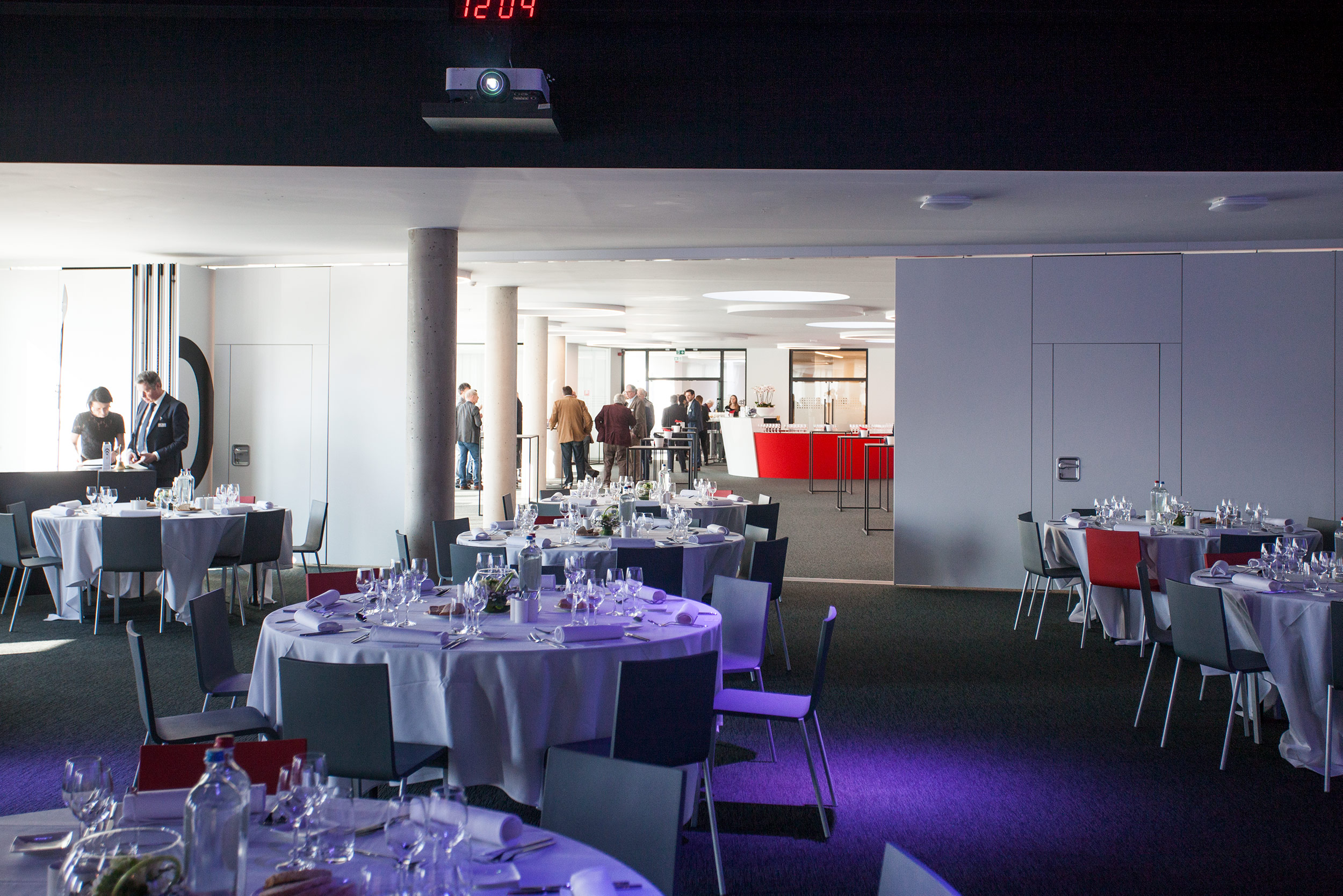 Zittende lunch in het Auditorium