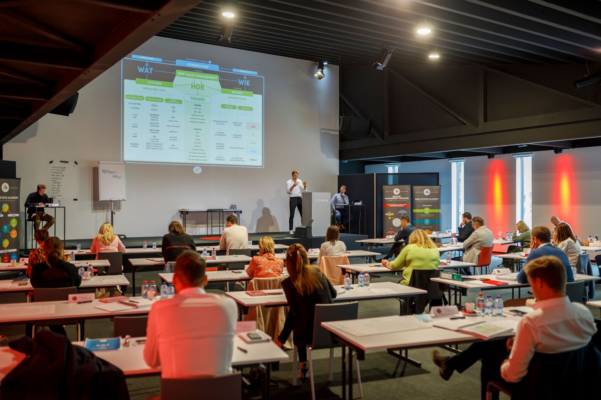 Schoolopstelling AuditoRium4 RodeBol Events